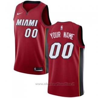 Maglia Miami Heat Personalizzate 17-18 Rosso