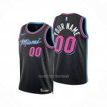 Maglia Miami Heat Personalizzate Citta 2025-26 Nero