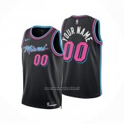 Maglia Miami Heat Personalizzate Citta 2025-26 Nero