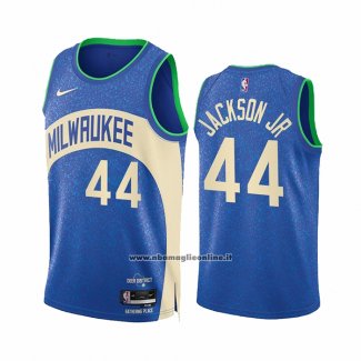 Maglia Milwaukee Bucks Andre Jackson JR. #44 Citta 2023-24 Blu