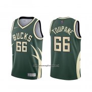 Maglia Milwaukee Bucks Axel Toupane #66 Earned 2020-21 Verde