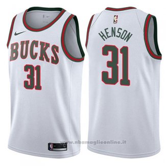 Maglia Milwaukee Bucks John Henson NO 31 Return To The Mecca Classic 2017-18 Bianco