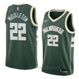 Maglia Milwaukee Bucks Khris Middleton NO 22 Icon 2018 Verde