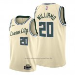 Maglia Milwaukee Bucks Marvin Williams NO 20 Citta 2019-20 Crema