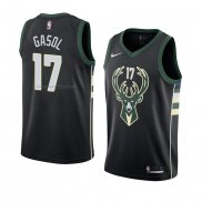 Maglia Milwaukee Bucks Pau Gasol NO 17 Statement 2018 Nero