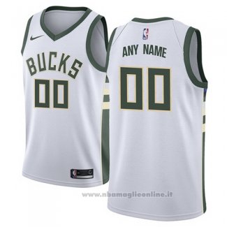 Maglia Milwaukee Bucks Personalizzate 17-18 Bianco