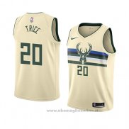 Maglia Milwaukee Bucks Travis Trice NO 20 Citta 2018 Crema