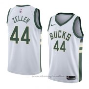 Maglia Milwaukee Bucks Tyler Zeller NO 44 Association 2018 Bianco