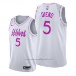 Maglia Minnesota Timberwolves Gorgui Dieng NO 5 Earned Bianco