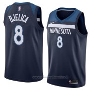 Maglia Minnesota Timberwolves Nemanja Bjelica NO 8 Icon 2018 Blu