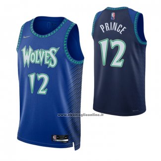 Maglia Minnesota Timberwolves Taurean Prince #12 Citta 2021-22 Blu