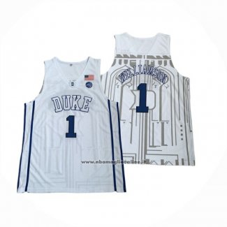 Maglia NCAA Duke Blue Devils Zion Williamson Bianco