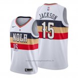 Maglia New Orleans Pelicans Frank Jackson NO 15 Earned Bianco