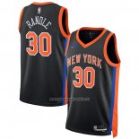 Maglia New York Knicks Julius Randle #30 Citta 2022-23 Nero