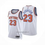 Maglia New York Knicks Mitchell Robinson No 23 Association 2024-25 Bianco