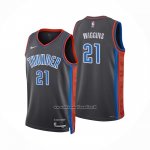Maglia Oklahoma City Thunder Aaron Wiggins #21 Citta 2022-23 Grigio