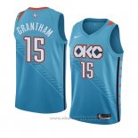 Maglia Oklahoma City Thunder Donte Grantham NO 15 Citta 2018-19 Blu