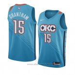 Maglia Oklahoma City Thunder Donte Grantham NO 15 Citta 2018-19 Blu