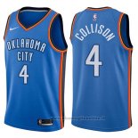 Maglia Oklahoma City Thunder Nick Collison NO 4 Swingman Icon 2017-18 Blu