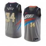 Maglia Oklahoma City Thunder Tyler Davis NO 34 Citta 2018 Grigio