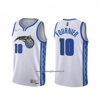 Maglia Orlando Magic Evan Fournier #10 Earned 2020-21 Bianco