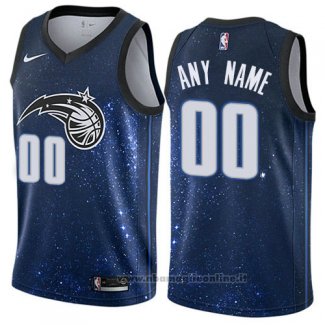 Maglia Orlando Magic Personalizzate Citta 2017-18 Blu