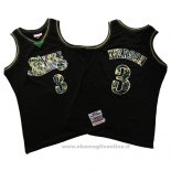 Maglia Philadelphia 76ers Allen Iverson NO 3 Camuffamento Verde