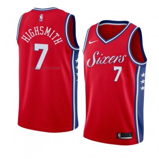 Maglia Philadelphia 76ers Haywood Highsmith NO 7 Statement 2018 Rosso