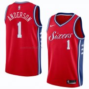 Maglia Philadelphia 76ers Justin Anderson NO 1 Statement 2018 Rosso