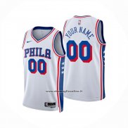 Maglia Philadelphia 76ers Personalizzate Association 2024-25 Bianco