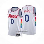 Maglia Philadelphia 76ers Tyrese Maxey #0 Citta 2024-25 Bianco