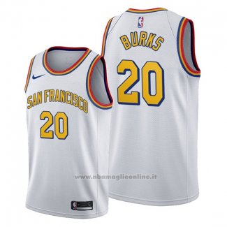 Maglia Phoenix Suns Alec Burks NO 20 Classic 2019-20 Bianco