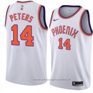 Maglia Phoenix Suns Alec Peters NO 14 Classic 2018 Bianco