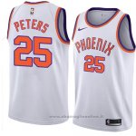 Maglia Phoenix Suns Alec Peters NO 25 Hardwood Classic 2018 Bianco