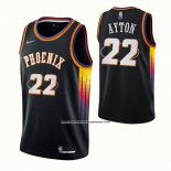 Maglia Phoenix Suns Deandre Ayton #22 75th Anniversary 2022 Nero