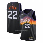 Maglia Phoenix Suns Deandre Ayton #22 Citta 2020-21 Nero