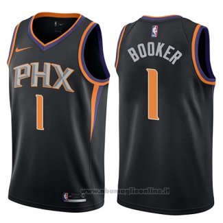 Maglia Phoenix Suns Devin Booker NO 1 Statement 2017-18 Nero