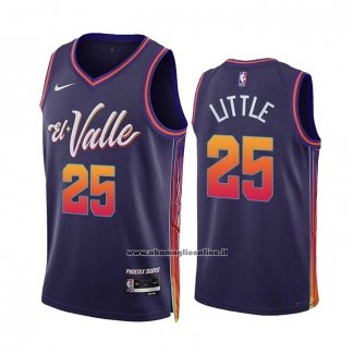 Maglia Phoenix Suns Nassir Little #25 Citta 2023-24 Viola