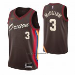 Maglia Portland Trail Blazers CJ McCollum #3 Citta 2020-21 Marrone