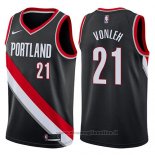 Maglia Portland Trail Blazers Noah Vonleh NO 21 Swingman Icon 2017-18 Nero