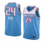 Maglia Sacramento Kings Buddy Hield NO 24 Citta 2018-19 Blu