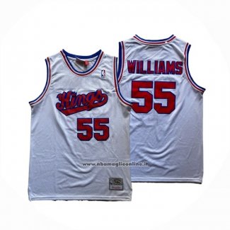 Maglia Sacramento Kings Jason Williams No 55 Hardwood Classics Bianco