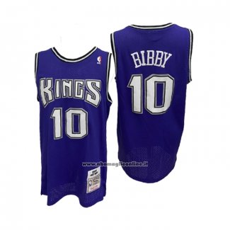 Maglia Sacramento Kings Mike Bibby #10 Mitchell & Ness 2001-02 Viola