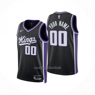 Maglia Sacramento Kings Personalizzate Icon 2024-25 Nero