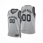 Maglia San Antonio Spurs Personalizzate Statement 2025-26 Grigio