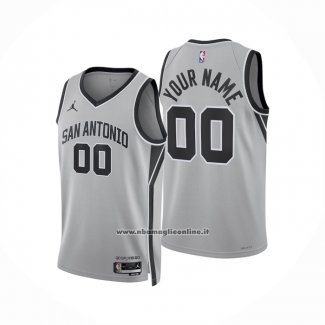 Maglia San Antonio Spurs Personalizzate Statement 2025-26 Grigio