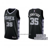 Maglia San Antonio Spurs Romeo Langford #35 Statement 2022-23 Nero