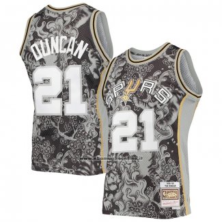 Maglia San Antonio Spurs Tim Duncan #21 Special Year of The Tiger Nero.