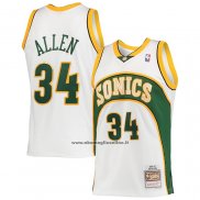 Maglia Seattle Supersonics Ray Allen #34 Mitchell & Ness 2006-07 Bianco