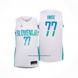 Maglia Slovenia Luka Doncic #77 Home Bianco